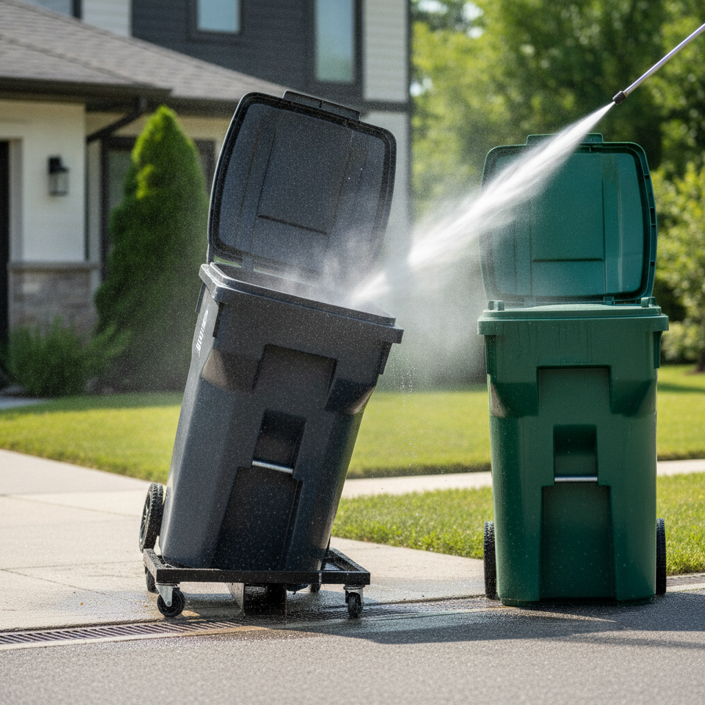 Trash Bin Cleaning - no people or no text