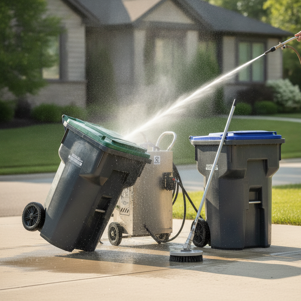 Trash Bin Cleaning - no people or no text